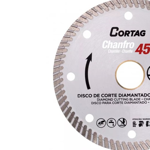 Disco diamantado 254 mm para corte chanfrado 45° para cerâmica e mármore - 62015 Disco diamantado 254 mm para corte chanfrado 45° para cerâmica e mármore - 62015