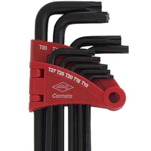 Jogo de chave hexalobular longa T10 a T50 com 9 pe�as - 3125053