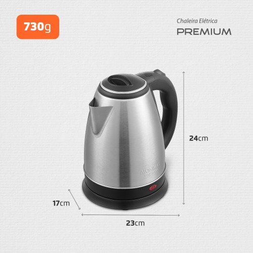 Chaleira el�trica 2 litros 1.200 watts Premium Inox - CE-06  220V