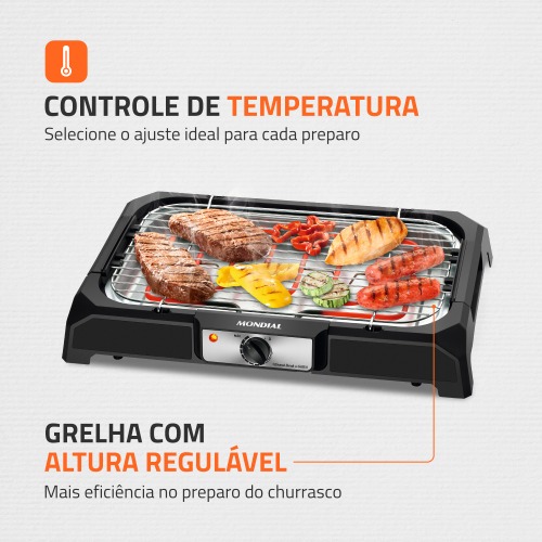 Churrasqueira el�trica port�til 2.000 watts Grand Steak & Grill - CH-05  220V
