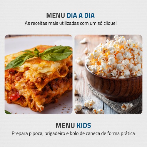 Micro-ondas 34 litros 1400W espelhado 10 n�veis de pot�ncia - MO-02-34-E  110V