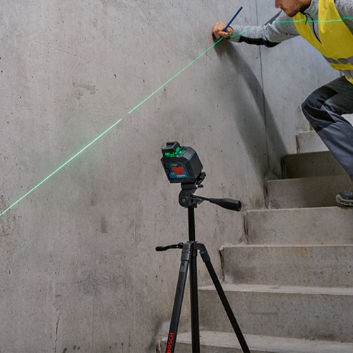 N�vel a laser com 2 linhas verdes 360� alcance 10 m com trip� - GLL 2-20 G