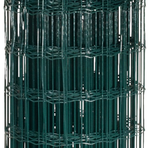 Tela alambrado verde malha 10 x 5 cm fio 2,5 mm com 1,5 x 25 m