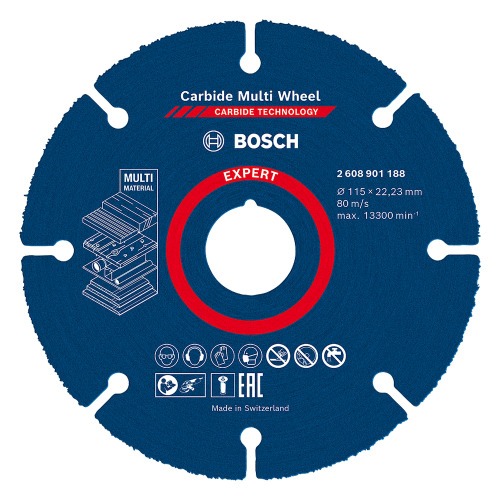 Disco de corte multi material em tungst�nio 115 x 22,23 mm - Expert Carbide Multi Wheel