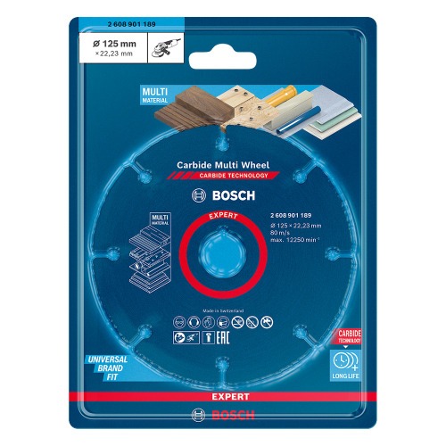 Disco de corte multi material em tungst�nio 125 x 22,23 mm - Expert Carbide Multi Wheel