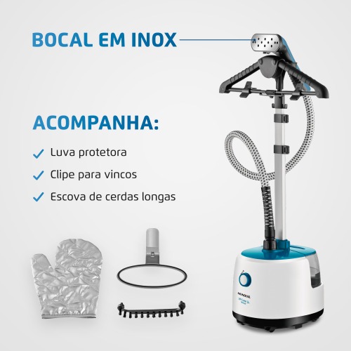 Passadeira a vapor 1.800 watts Vip Care - VP-07 110V Passadeira a vapor 1.800 watts Vip Care - VP-07 110V