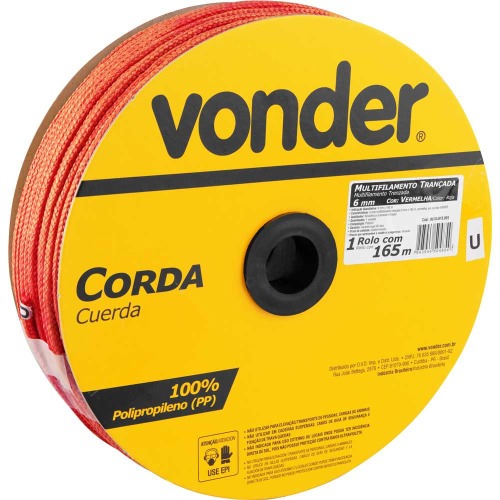 Corda multifilamento tran�ada 6 mm com rolo de 165 metros