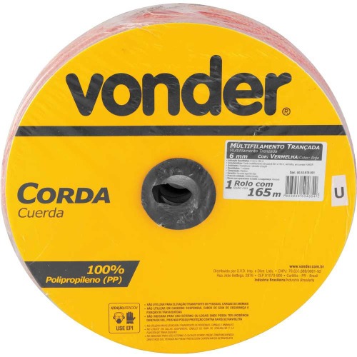 Corda multifilamento tran�ada 6 mm com rolo de 165 metros