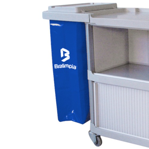 Carro funcional extra 2 bolsas azul com porta