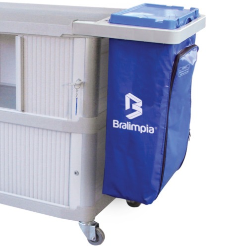 Carro funcional extra 2 bolsas azul com porta
