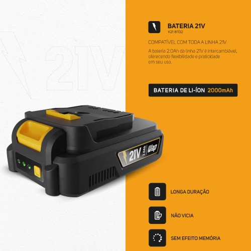 Combo Furadeira Parafusadeira de impacto K21 ID03 + Chave de impacto K21 CH01 21V - K21 KT01  110V/220V