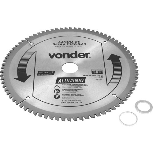 Disco de serra para alum�nio 250 x 30 mm 80 dentes