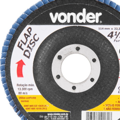 Disco de lixa flap disc cônico 4 1/2 Disco de lixa flap disc cônico 4 1/2