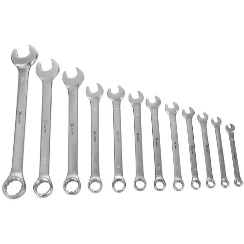 Jogo de chave combinada de 6 a 22 mm a�o cromo van�dio com 12 pe�as