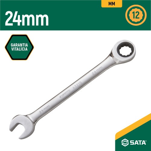Chave combinada com catraca 24 mm a�o cromo van�dio - ST43215ST