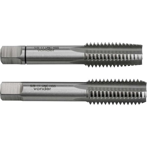 Jogo de macho manual aço rápido 5/8 Jogo de macho manual aço rápido 5/8