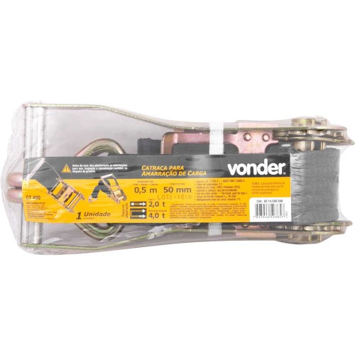Cinta com catraca para amarração de carga 2/4 toneladas - CT 400 Cinta com catraca para amarração de carga 2/4 toneladas - CT 400