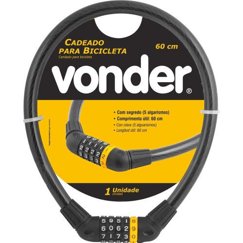 Cadeado com segredo para bicicleta 60 cm