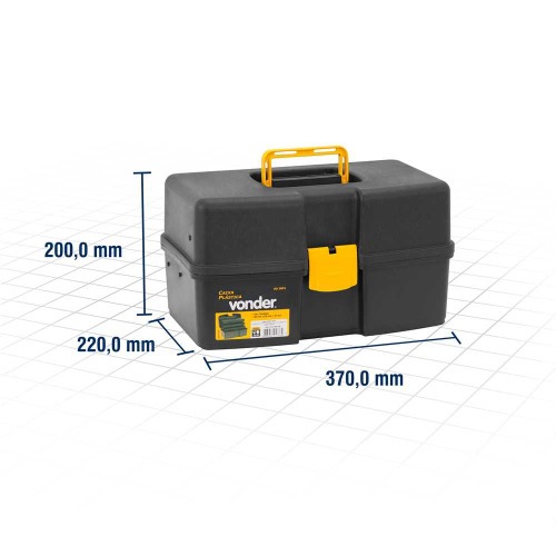 Caixa pl�stica com 3 bandejas -  VD 3001