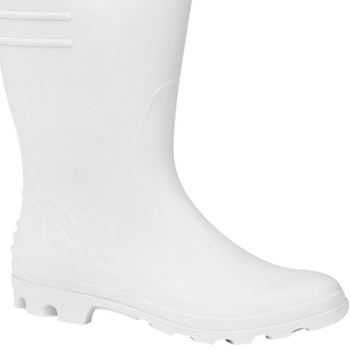 Bota de PVC branca cano médio sem forro Bota de PVC branca cano médio sem forro
