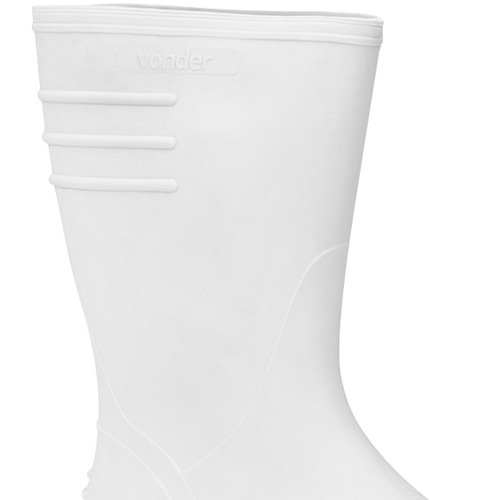 Bota de PVC branca cano médio sem forro Bota de PVC branca cano médio sem forro