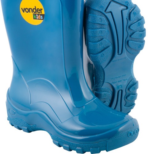 Bota infantil de PVC azul com forro Bota infantil de PVC azul com forro