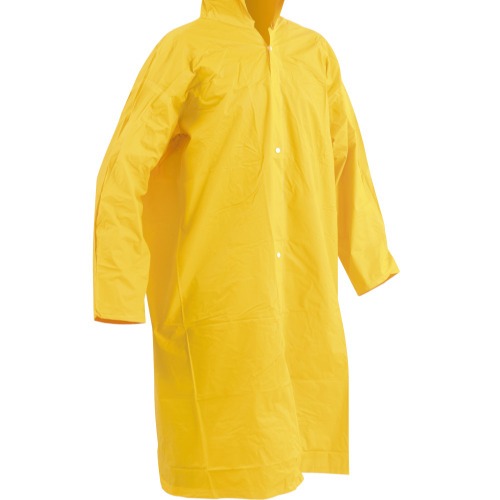 Capa de chuva em PVC laminado sem forro amarela G