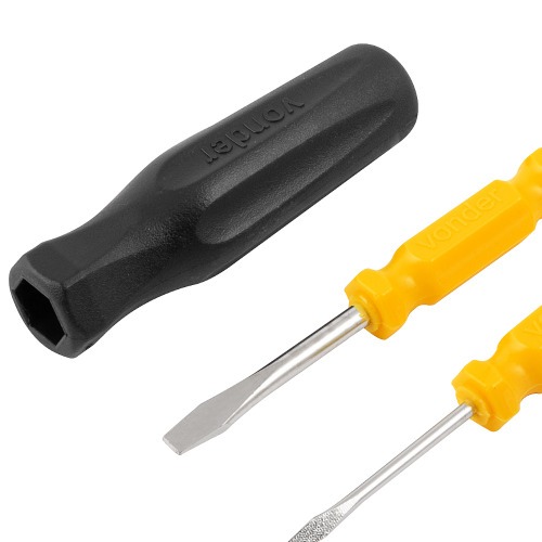 Jogo de chaves de fenda/phillips mini com 3 pe�as 