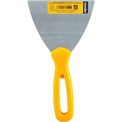 Esp�tula de a�o 100 mm com cabo pl�stico