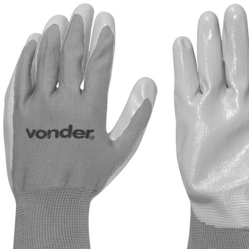Luva de poliéster com látex nitrílico tamanho 9 - PNV 0109 Luva de poliéster com látex nitrílico tamanho 9 - PNV 0109