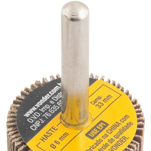 Roda de lixa 30 mm x 20 mm com haste gr�o 120