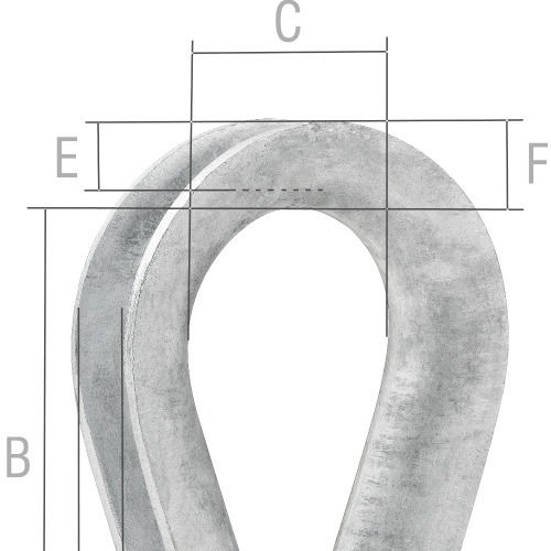 Anilha para cabo de a�o 3/16