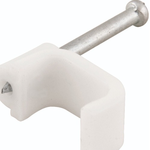 Grampo plástico chato para fios de10 mm cartela com 20 pçs Grampo plástico chato para fios de10 mm cartela com 20 pçs