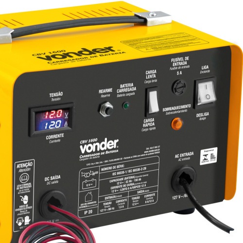 Carregador de bateria port�til 12 volts - CBV1600  110V