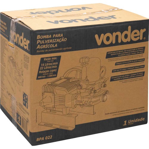 Bomba pulverizadora agr�cola de pist�o 14 - 22 l/min. Sem Motor - BPA 022