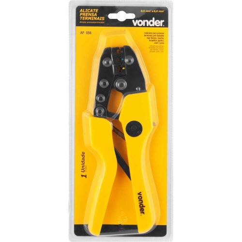 Alicate prensa terminais para fios e cabos com bitolas de 0,5 a 6,0 mm� - AP056