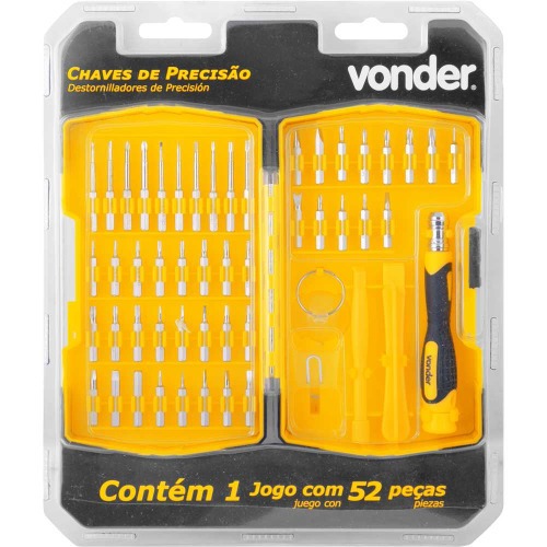 Jogo de chave de precis�o com 52 pe�as