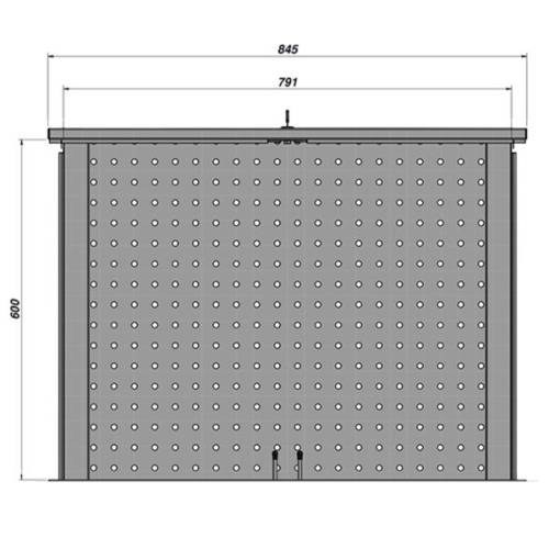 Bancada fixa 2 portas com e painel retr�til - 2008