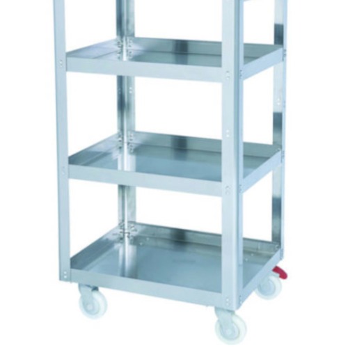 Carrinho para ferramentas aberto em inox c 4 prateleiras