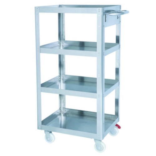 Carrinho para ferramentas aberto em inox c 4 prateleiras