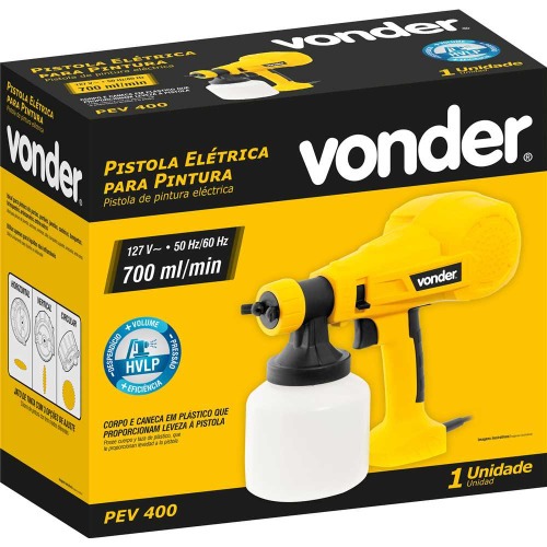 Pistola de pintura pulverizadora elétrica 320 watts - PEV 400 110V Pistola de pintura pulverizadora elétrica 320 watts - PEV 400 110V