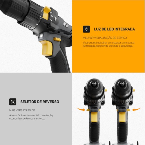 Furadeira Parafusadeira de impacto 3/8