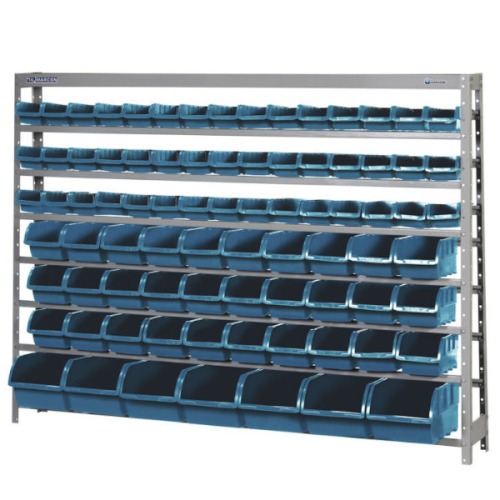 Estante met�lica com 82 gavetas medidas diversas azul - EF82A