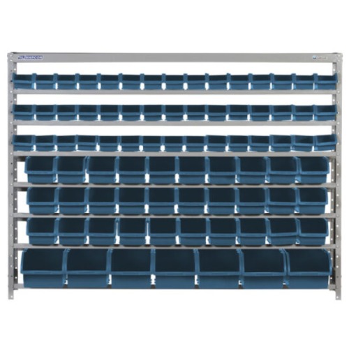 Estante met�lica com 82 gavetas medidas diversas azul - EF82A