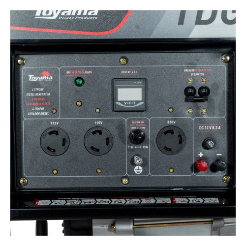 Gerador de energia 5,5 kva a diesel bivolt partida manual - TDG6500BX  110V/220V