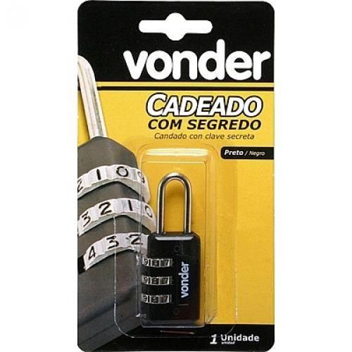 Cadeado em lat�o preto com segredo - 32.52.220.000