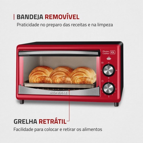 Forno el�trico 650 watts 10 Litros Master Cooker - FR-20  110V