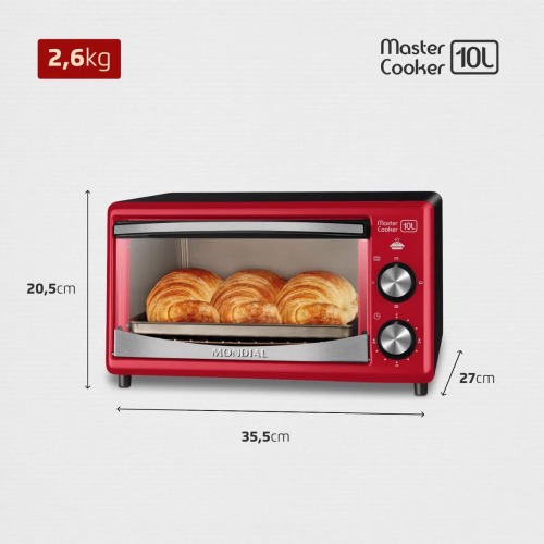 Forno el�trico 650 watts 10 Litros Master Cooker - FR-20  110V