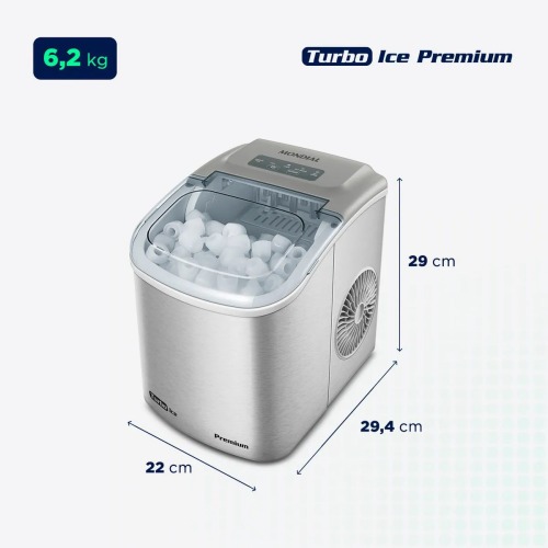 M�quina de Gelo 12 kg Turbo Ice Premium cinza MG-12-GI   110V