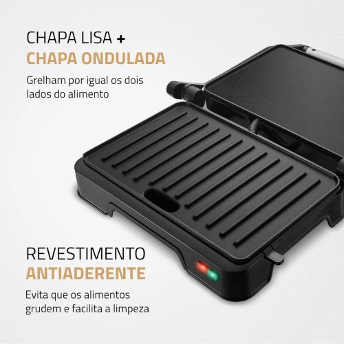 Sanduicheira Grill antiaderente 1000W Press duo 180-PG -01-180  220V